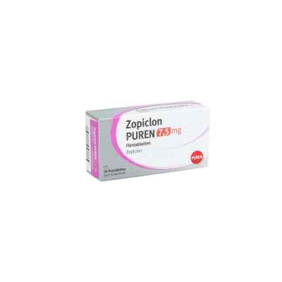 Zopiclon Puren 7,5 mg Filmtabletten 20 stk von PUREN Pharma GmbH & Co. KG PZN 15237222