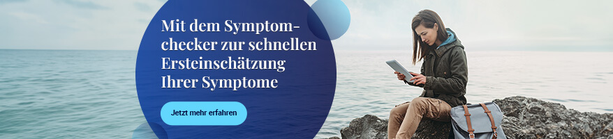 Service Banner mit Verlinkung zum Symptomchecker