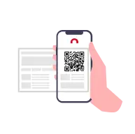 RX mit QR-Code und Smartphone